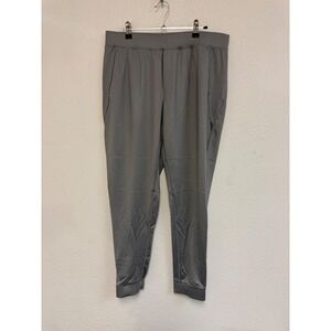 Zella Men's Large Gray Jogger Pants Stretch Athletic Pull-On Tapered
